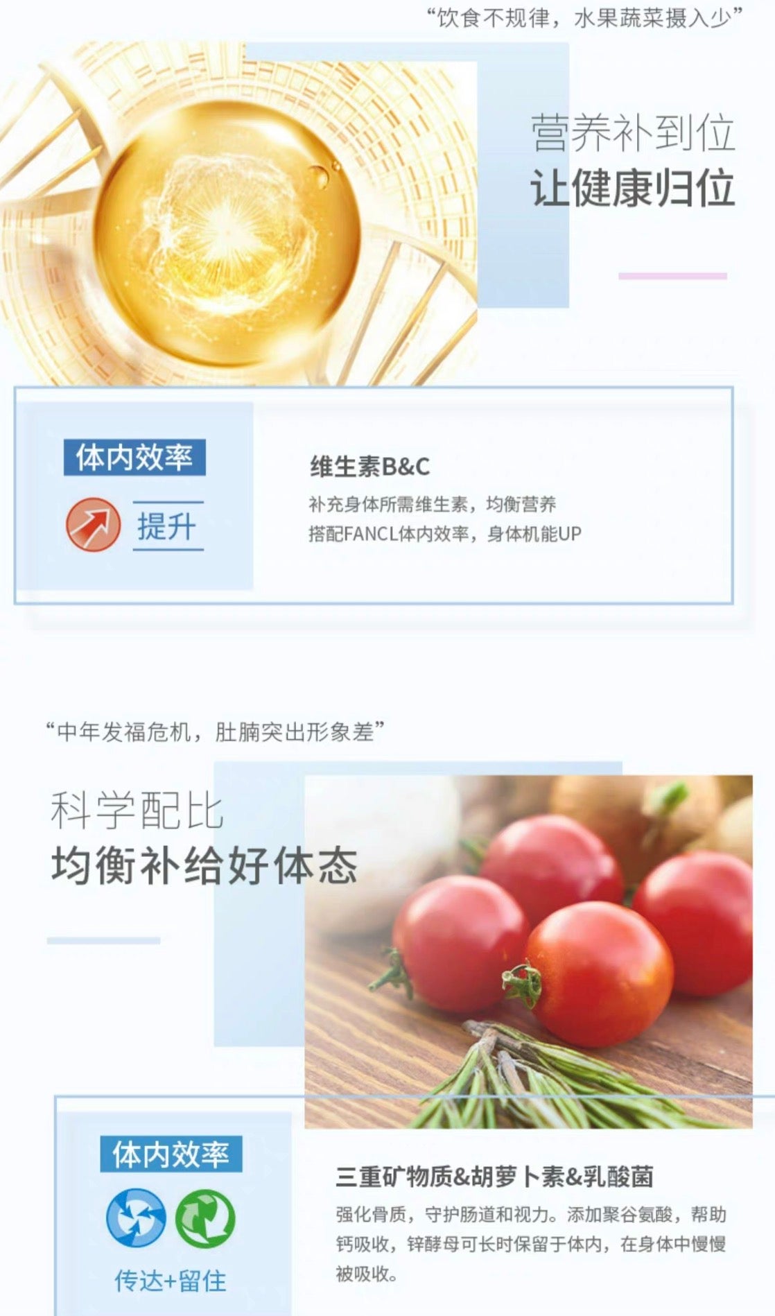 FANCL40代男性综合维生素 30袋装