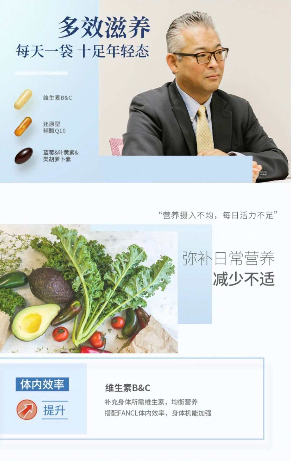 FANCL60代男性综合维生素 30袋装