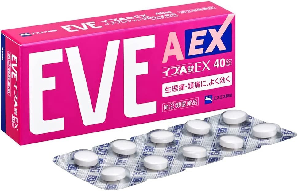 EVE白兔止疼药止痛片粉色痛经生理痛40粒装