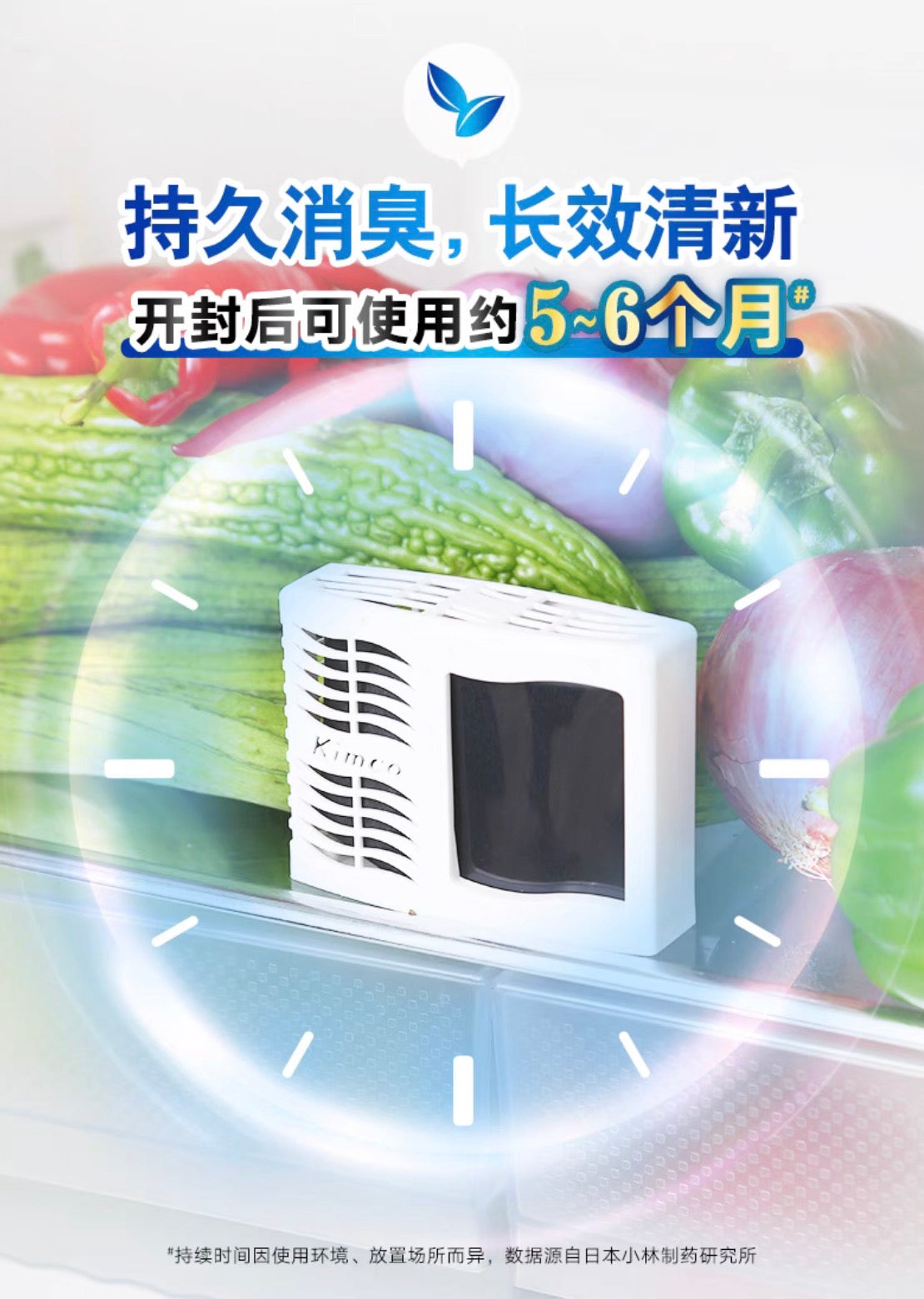 小林制药冰箱除味剂冷藏室用活性炭除臭剂除异味113g