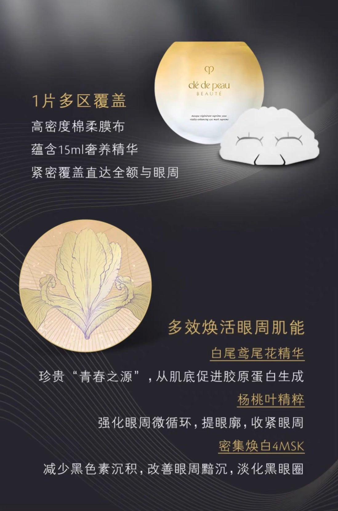 CLE DE PEAU BEAUTE CPB 4D祛皱眼膜6片装