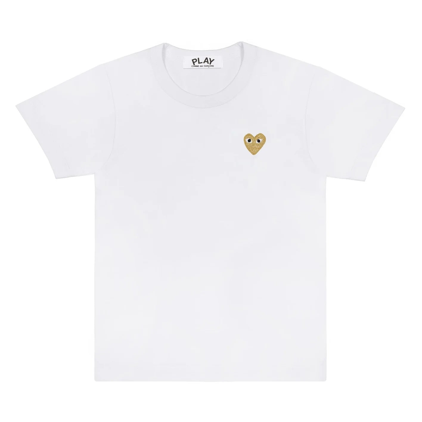 Comme Des Garcons Play女款TEE 白色金心