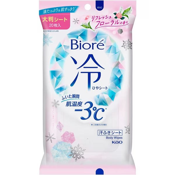 花王Biore碧柔冷感湿巾擦汗巾20片装