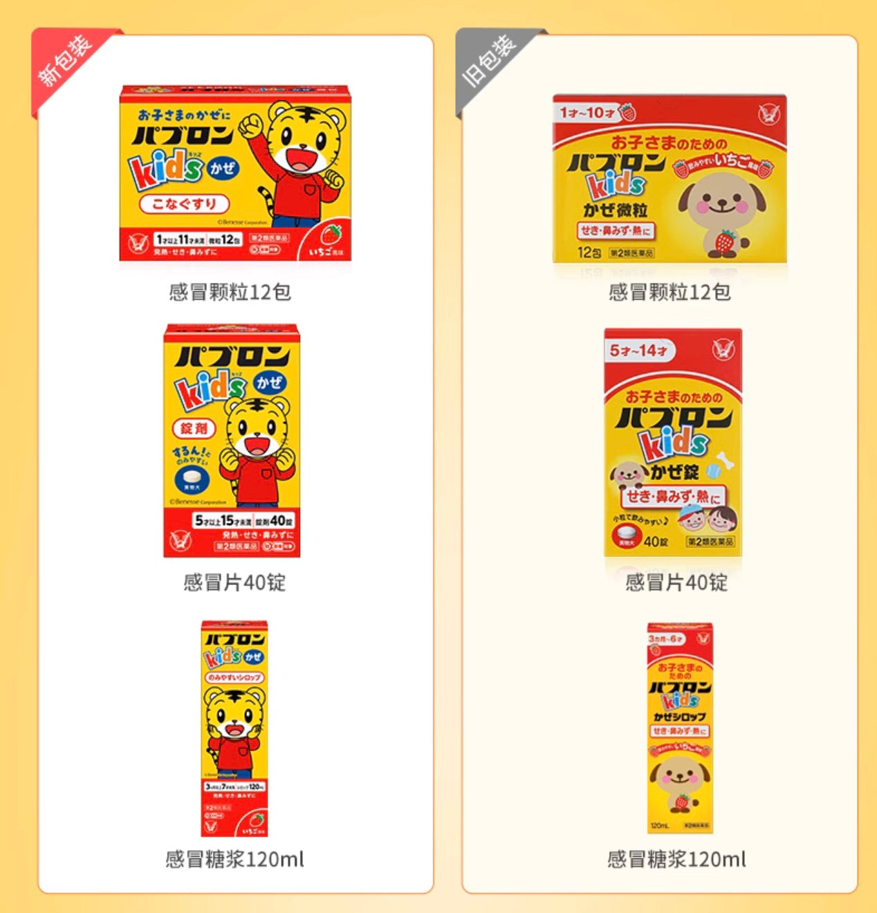大正儿童感冒糖浆3个月-6岁120ml