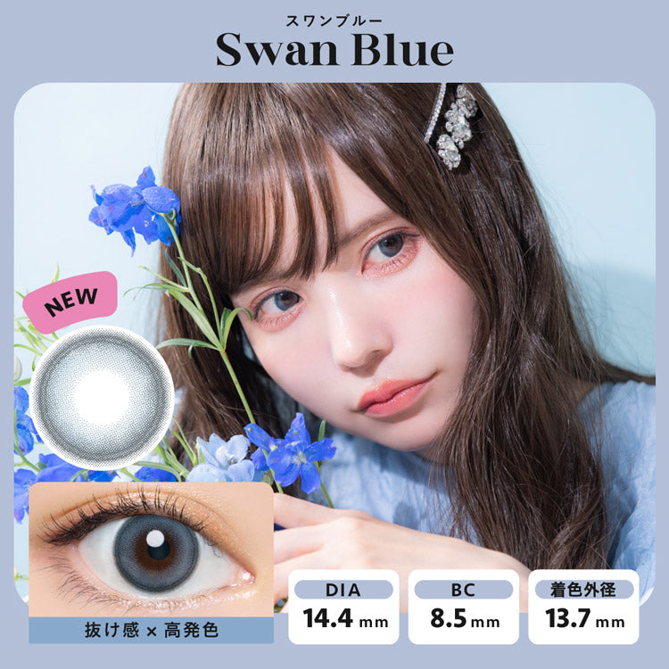 日抛美瞳1DAY Angelcolor Bambi Series 30片装 Swan Blue