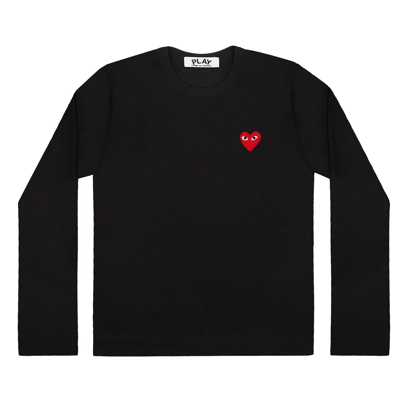 Comme Des Garcons Play男款长袖TEE 黑色红心M