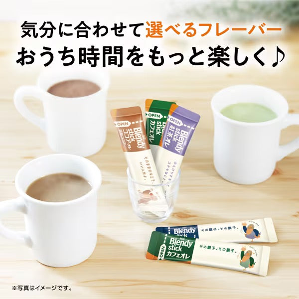 AGF BLENDY STICK速溶无咖啡因牛奶咖啡6支装