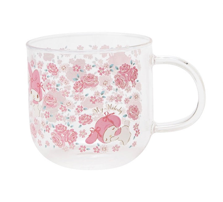 Sanrio三丽鸥耐热玻璃杯280ml 库洛米/美乐蒂/玉桂狗/Hello Kitty/双子星